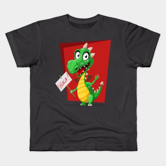 DRAGON - HOLA Kids T-Shirt by STAR SHOP